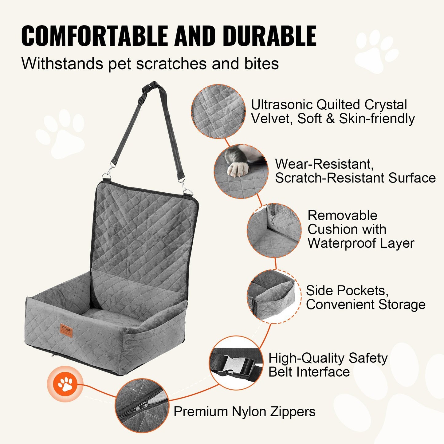 VEVOR Dog Booster Car Seat
